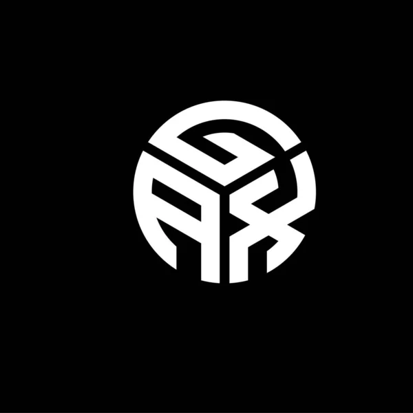 Projekt Logo Litery Gax Czarnym Tle Kreatywne Inicjały Gax Koncepcja — Wektor stockowy