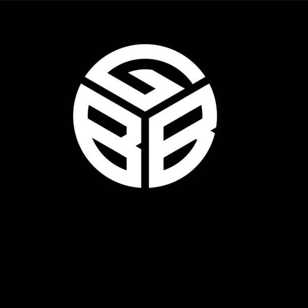 Gbb Logo Ontwerp Zwarte Achtergrond Gbb Creatieve Initialen Letter Logo — Stockvector