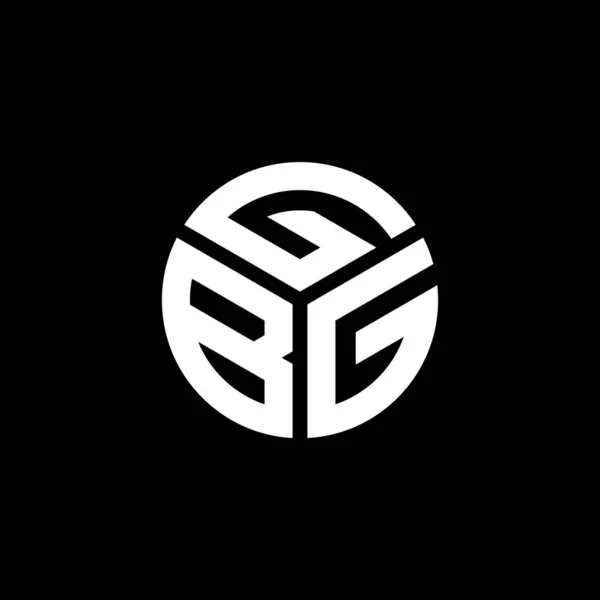Gbg Bokstav Logotyp Design Svart Bakgrund Gbg Kreativa Initialer Brev — Stock vektor