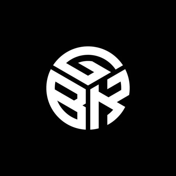 Projeto Logotipo Carta Gbk Fundo Preto Gbk Iniciais Criativas Conceito — Vetor de Stock