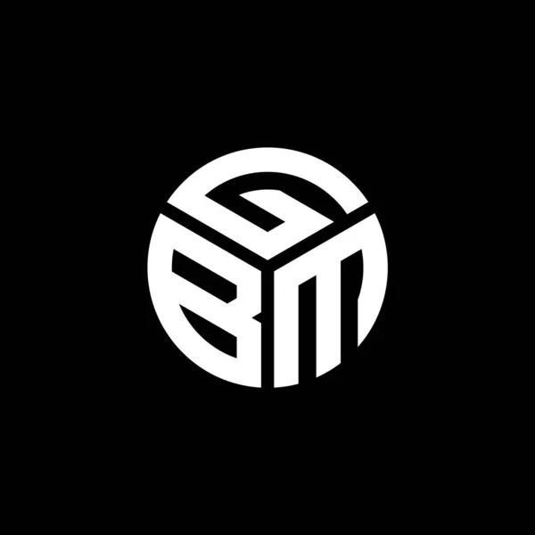 Diseño Del Logotipo Letra Gbm Sobre Fondo Negro Gbm Iniciales — Archivo Imágenes Vectoriales