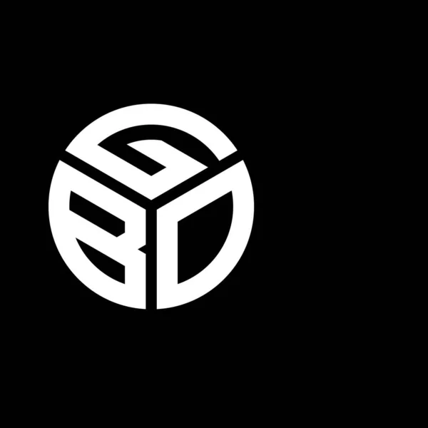 Gbo Letter Logo Design Black Background Gbo Creative Initials Letter — Stock Vector