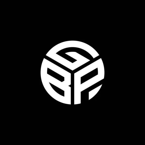 Gbp Lettera Logo Design Sfondo Nero Gbp Iniziali Creative Lettera — Vettoriale Stock