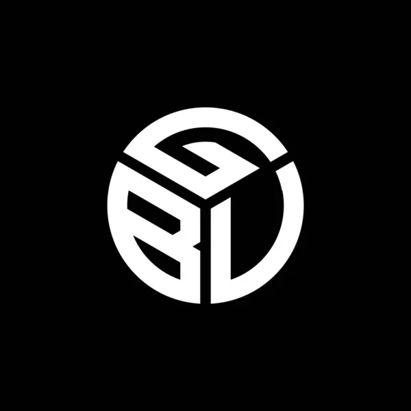 Design Del Logo Della Lettera Gbv Sfondo Nero Concetto Logo — Vettoriale Stock