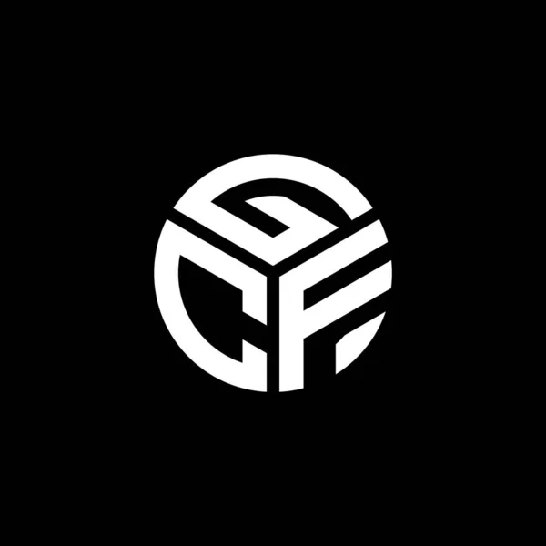 Gcf Lettre Logo Design Sur Fond Noir Gcf Initiales Créatives — Image vectorielle