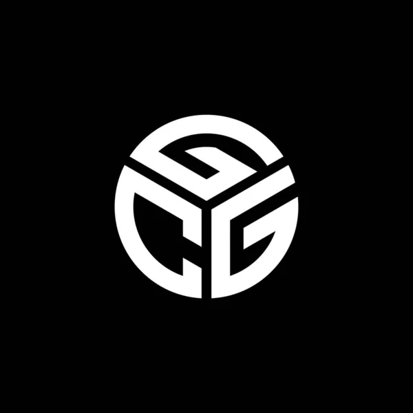 Logo Desain Huruf Gcg Pada Latar Belakang Hitam Inisial Kreatif - Stok Vektor