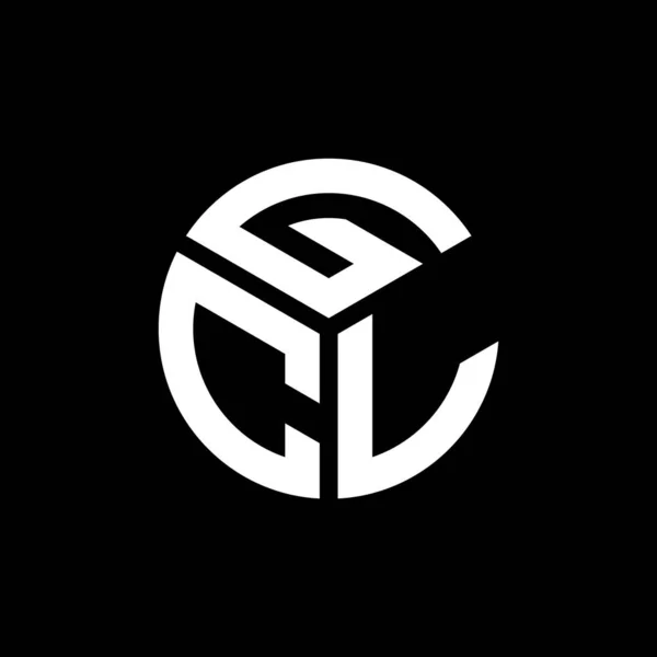 Projekt Logo Litery Gcl Czarnym Tle Kreatywne Inicjały Gcl Koncepcja — Wektor stockowy