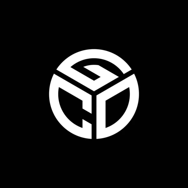 黒を基調としたGcoの文字ロゴデザイン Gcoクリエイティブイニシャルレターロゴコンセプト Gco手紙のデザイン — ストックベクタ