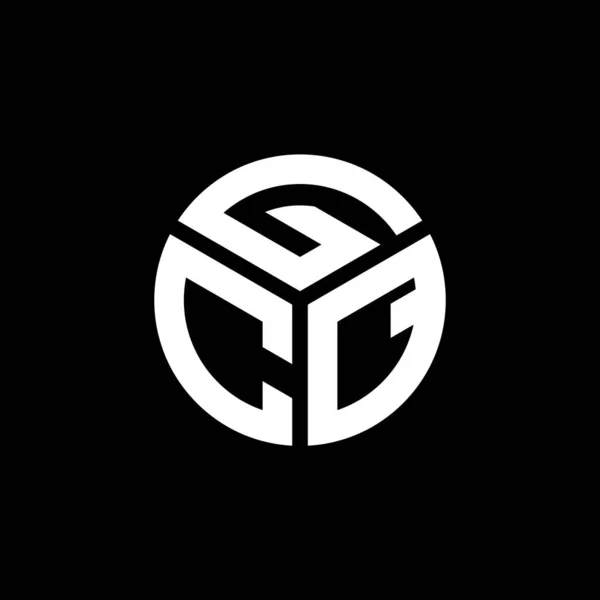 Diseño Del Logotipo Letra Gcq Sobre Fondo Negro Gcq Iniciales — Vector de stock