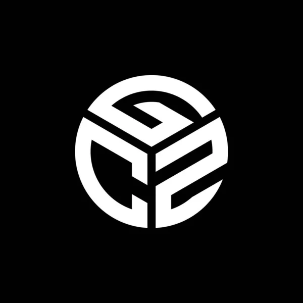 黒の背景にGczの文字のロゴデザイン Gczクリエイティブイニシャルレターロゴコンセプト Gcz文字デザイン — ストックベクタ