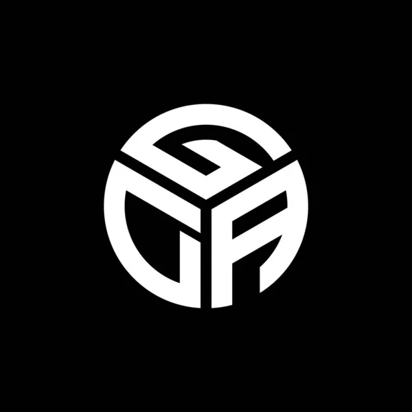 ブラックを基調としたGdaの文字ロゴデザイン Gdaクリエイティブイニシャルレターロゴコンセプト Gdaレターデザイン — ストックベクタ