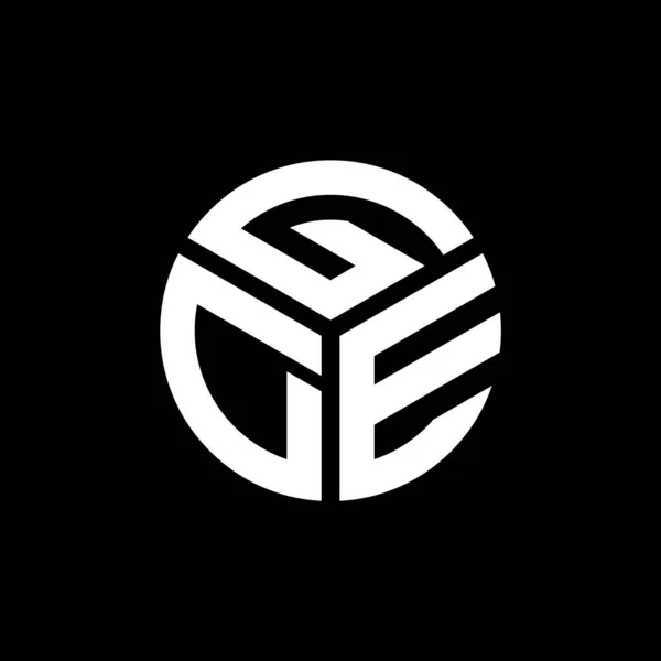 Gde Letter Logo Design Black Background Gde Creative Initials Letter — Stock Vector