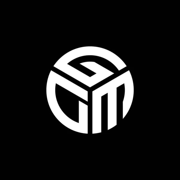 Gdm Logo Design Auf Schwarzem Hintergrund Gdm Kreative Initialen Buchstaben — Stockvektor