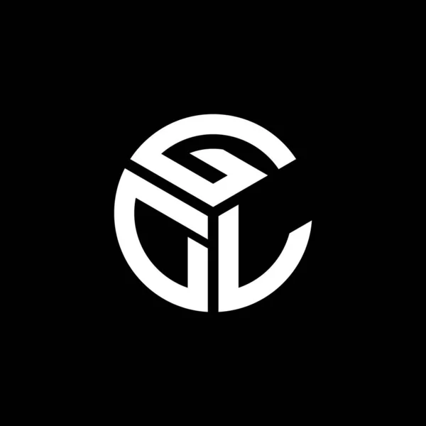Diseño Del Logotipo Letra Gdl Sobre Fondo Negro Gdl Iniciales — Vector de stock