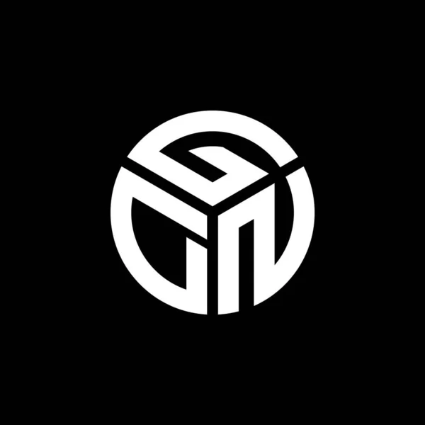 Diseño Del Logotipo Letra Gdn Sobre Fondo Negro Gdn Iniciales — Vector de stock