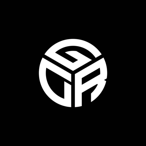 Design Logotipo Carta Gdr Fundo Preto Rda Iniciais Criativas Conceito — Vetor de Stock