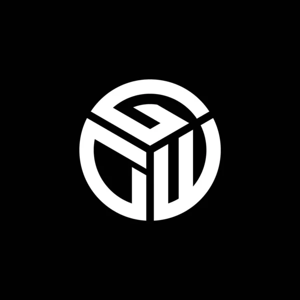 ブラックを基調としたGdwレターロゴデザイン Gdwクリエイティブイニシャルレターロゴコンセプト Gdwレターデザイン — ストックベクタ