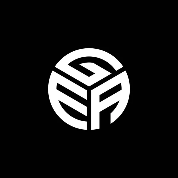 Gea Lettera Logo Design Sfondo Nero Gea Creative Iniziali Lettera — Vettoriale Stock