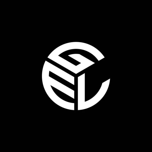 Design Logotipo Carta Gel Fundo Preto Gel Iniciais Criativas Conceito — Vetor de Stock