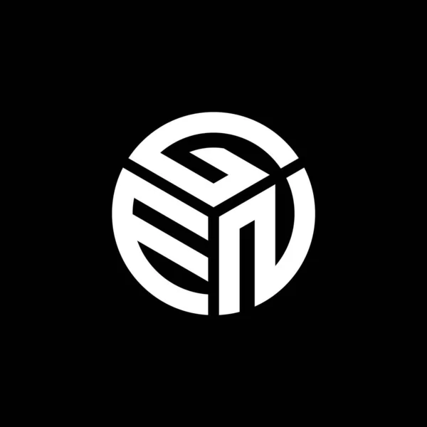 Design Logotipo Letra Gen Fundo Preto Gen Criativo Iniciais Conceito — Vetor de Stock
