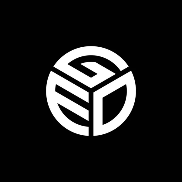Projekt Logo Litery Geo Czarnym Tle Kreatywne Inicjały Geo Koncepcja — Wektor stockowy