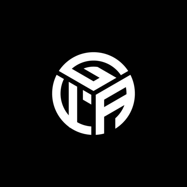Дизайн Логотипа Gfa Чёрном Фоне Концепция Логотипа Инициалами Gfa Дизайн — стоковый вектор