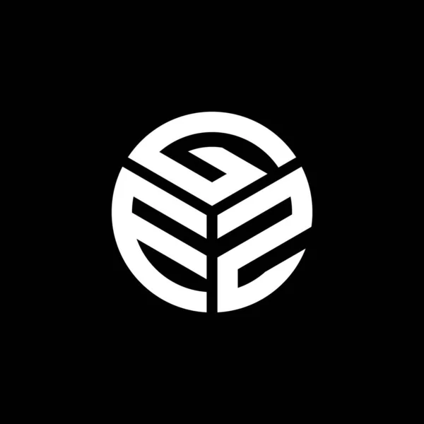 Projekt Logo Litery Gez Czarnym Tle Gez Twórcze Inicjały Koncepcja — Wektor stockowy