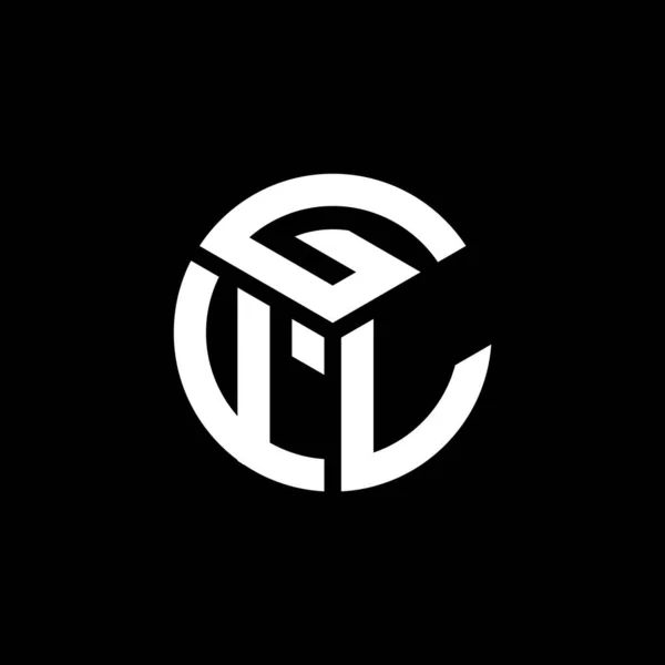 ブラックを基調としたGflレターロゴデザイン Gflクリエイティブイニシャルレターロゴコンセプト Gflレターデザイン — ストックベクタ