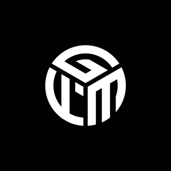 Design Logotipo Carta Gfm Fundo Preto Gfm Iniciais Criativas Conceito — Vetor de Stock