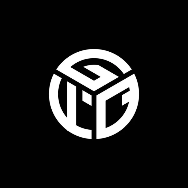 Gfq Letter Logo Ontwerp Zwarte Achtergrond Gfq Creatieve Initialen Letter — Stockvector