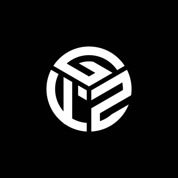 Gfz Lettera Logo Design Sfondo Nero Gfz Creativo Iniziali Lettera — Vettoriale Stock