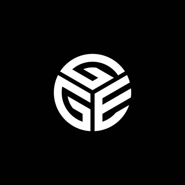 Gge Brev Logotyp Design Svart Bakgrund Gge Kreativa Initialer Brev — Stock vektor
