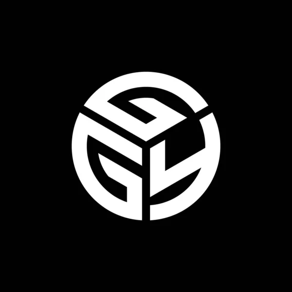 Siyah Arka Planda Ggy Harf Logosu Tasarımı Yaratıcı Harflerin Baş — Stok Vektör