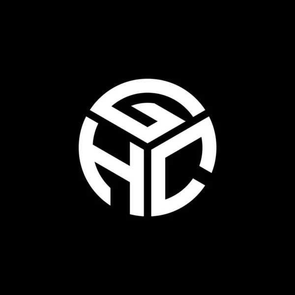 Ghc Lettre Logo Design Sur Fond Noir Ghc Initiales Créatives — Image vectorielle
