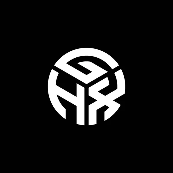 Siyah Arka Planda Ghx Harf Logosu Tasarımı Ghx Yaratıcı Harflerin — Stok Vektör