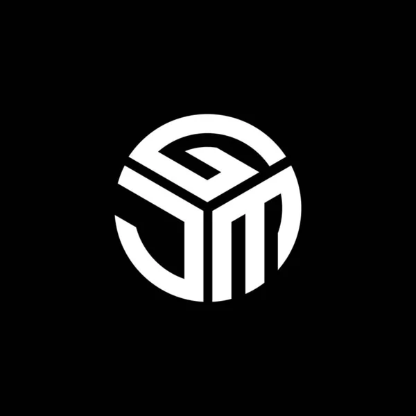 Gjm Brev Logotyp Design Svart Bakgrund Gjm Kreativa Initialer Brev — Stock vektor
