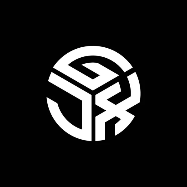 Gjx Logo Ontwerp Zwarte Achtergrond Gjx Creatieve Initialen Letter Logo — Stockvector