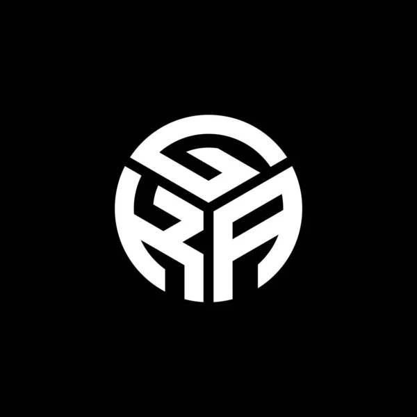 Gka Lettera Logo Design Sfondo Nero Gka Creativo Iniziali Lettera — Vettoriale Stock