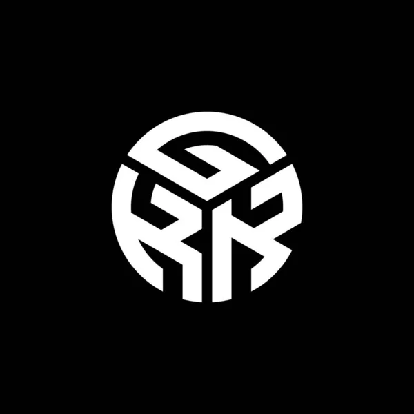 Siyah Arka Planda Gkk Harf Logosu Tasarımı Gkk Yaratıcı Harflerin — Stok Vektör