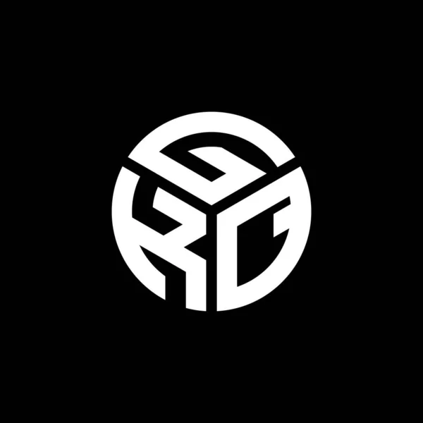 Projeto Logotipo Carta Gkq Fundo Preto Gkq Iniciais Criativas Conceito —  Vetores de Stock