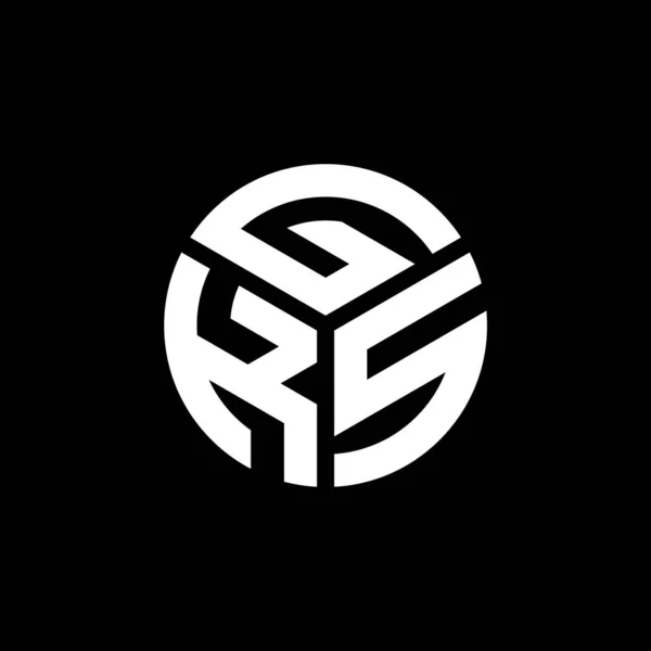 Gks Brev Logotyp Design Svart Bakgrund Gks Kreativa Initialer Brev — Stock vektor