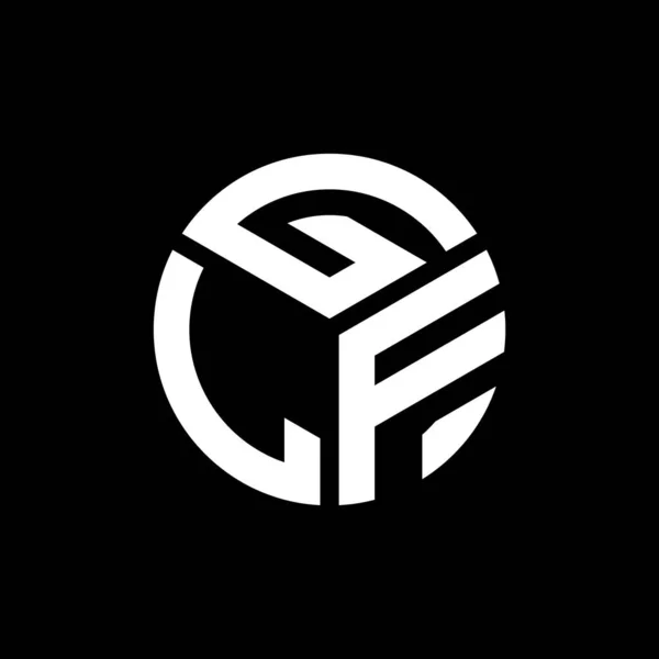 Glf Lettre Logo Design Sur Fond Noir Glf Initiales Créatives — Image vectorielle