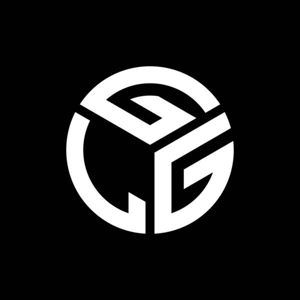 Design Logotipo Carta Glg Fundo Preto Glg Iniciais Criativas Conceito — Vetor de Stock
