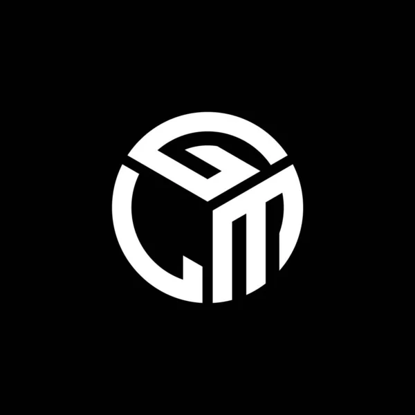 Glm Lettre Logo Design Sur Fond Noir Glm Initiales Créatives — Image vectorielle