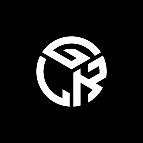 Design Logotipo Carta Glk Fundo Preto Glk Iniciais Criativas Conceito — Vetor de Stock
