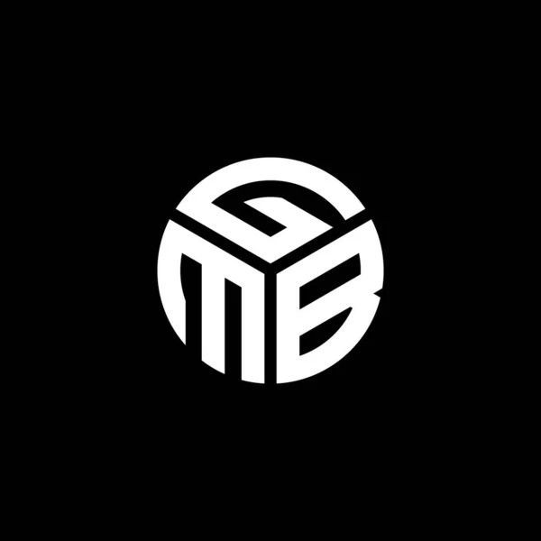 Diseño Del Logotipo Letra Gmb Sobre Fondo Negro Gmb Iniciales — Vector de stock