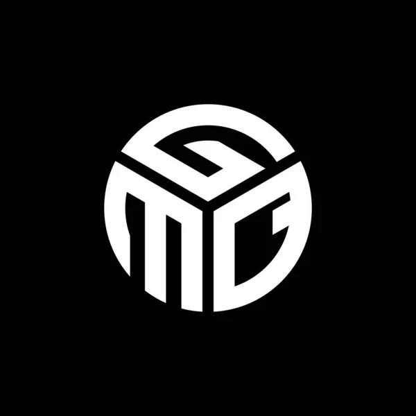 Projeto Logotipo Carta Gmq Fundo Preto Gmq Iniciais Criativas Conceito — Vetor de Stock