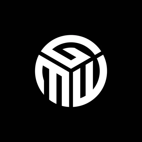 Logo Lettera Gmw Sfondo Nero Gmw Creativo Iniziali Lettera Logo — Vettoriale Stock