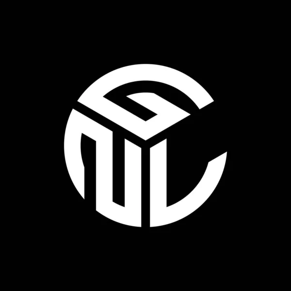 Gnl Letter Logo Ontwerp Zwarte Achtergrond Gnl Creatieve Initialen Letter — Stockvector