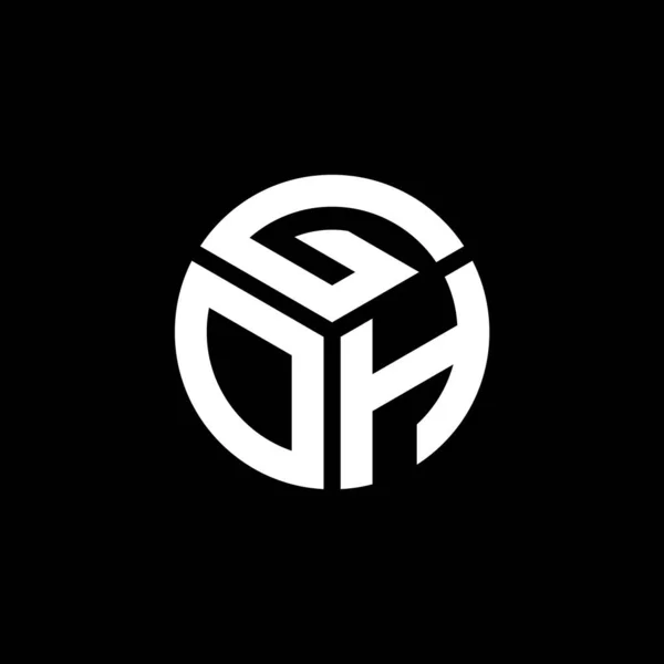 Goh Letter Logo Design Auf Schwarzem Hintergrund Goh Kreative Initialen — Stockvektor